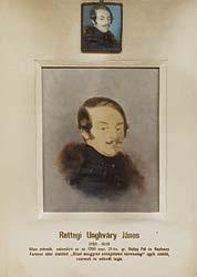58 Központi Antikvárium Színháztörténet 159. Rettegi Unghváry János (1760-1820) drámaíró, mérnök miniatűr mellképe. Hozzá: A kép nagyított másolata. Olajfestmény.