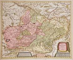 Központi Antikvárium 71 185. Nova Transilvaniae Principatus Tabula Erdély színezett, rézmetszetű térképe. Cornelius Danckerts lapja, amely fia, Justus atlaszában jelent meg Amszterdamban, 1700 körül.