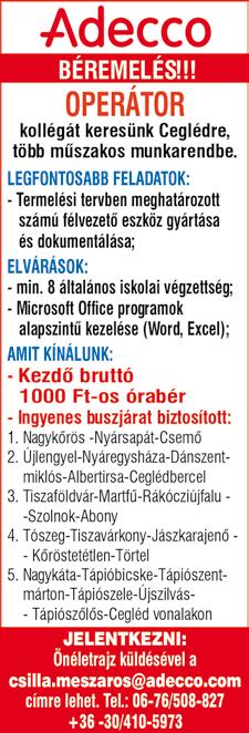 hu@zorge.com címre küldje önéletrajzzal, fényképpel, bizonyítványokkal, referenciákkal és elérhetőségeivel. A tárgysorban a gépszerelő tárgyat adja meg. További részletek a vállalatunkról: www.zorge.com SZERETNE EGY MEGBÍZHATÓ, STABIL MUNKAHELYEN DOLGOZNI?