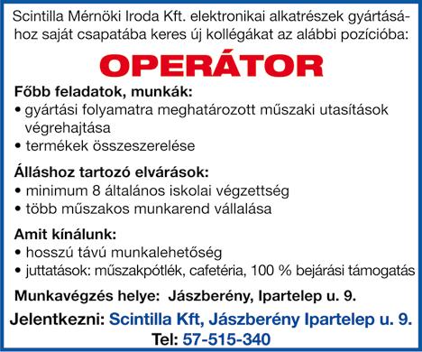 végminőség ellenőrzésre. Kereseti lehetőség 160-180 eft +15 eft cafatéria, ingyenes buszjáratok. Tel.