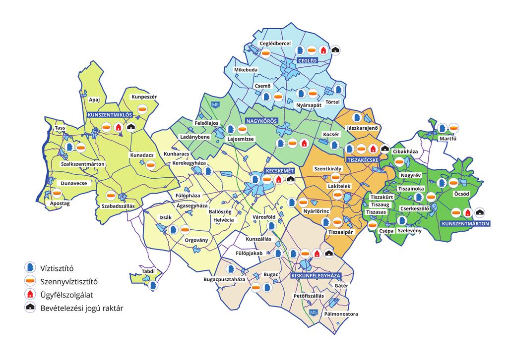 SZOLGÁLTATÁSI TERÜLET 2018.