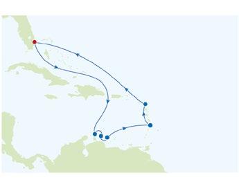 Johns, Antigua 08:00 17:00 4 Castries, St. Lucia 09:00 18:00 5 Bridgetown, Barbados 08:00 19:00 7 Philipsburg, St. Maarten 08:00 18:00 8 San Juan, Puerto Rico 06:00 2018. feb. 24.*, márc. 10.*, 24.