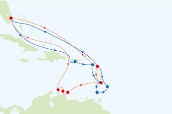 Maarten 08:00 17:00 7 Charlotte Amalie, St. Thomas 08:00 17:00 8 San Juan, Puerto Rico 06:00 2018. jan. 14.*, 28.*, feb. 11.*, 25.*, már. 11.*, 25.*, ápr. 8.*, 22.*, nov. 24.**, dec. 8., 22. 2019.