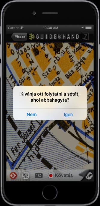 8.a. ábra: Séta befejezése, megszakítása 8.b. ábra: Séta folytatása ii.