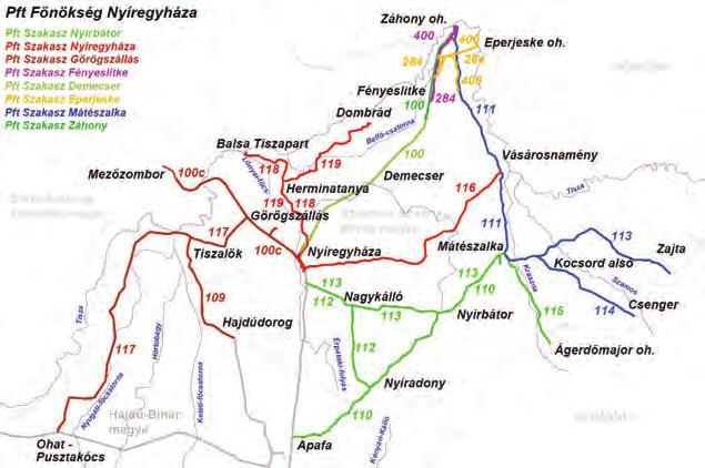 ) a következő székhelyekkel: Kisújszállás, Debrecen Északi és Debrecen Déli (összevonva 1978-ban [13]), Nyíregyháza és Mátészalka.