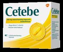itaminok és ásványi anyagok Cetebe 500 mg retard kemény kapszula, 120 db Hosszan tartó C-vitamin, amely 98,6%-ban hasznosul.