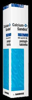 csontritkulásban szenvedő betegek kalcium és D3-vitamin szükségletének biztosítására. Sandoz Hungária Kft.