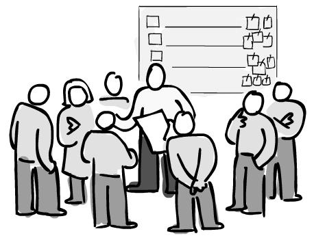 Sprint running Sprint Planning Daily Standup (D) Estimation Meeting (D) Midsprint Meeting Demo Retrospective Sprint Planning az új iteráció hivatalos elindulása A meeting előtt a csapat, a PO