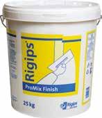 KÉSZRE KEVERT GLETTEK ProMix Finish Finomszemcsés, felhasználásra kész glettelőanyag végső felületképzéshez 5 kg, 15 kg,