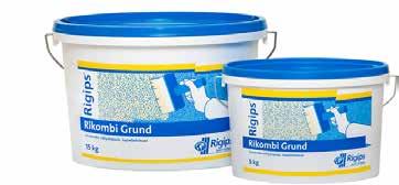 Rikombi Grund Feldolgozásra kész, fehér, egykomponensű univerzális mélyalapozó és tapadásfokozó 5 kg, 15 kg Rikombi Kontakt Speciális kötőhíd gipszes vakolat és szárazvakolat alá 5 kg, 15 kg
