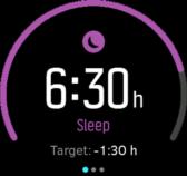 1. Görgessen le a SLEEP (Alvás) opcióra, majd nyomja meg a középső gombot, ezzel belép az óra beállításaiba. 2. Kapcsolja be a SLEEP TRACKING (Alváskövetés) funkciót. 3.