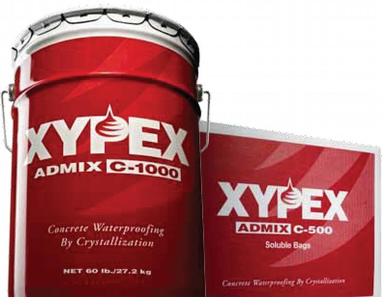 A Xypex betonadalékszerek olyan speciális termékek, melyeket keverésekor adagolnak a betonhoz, hogy annak integrált részévé váljanak.