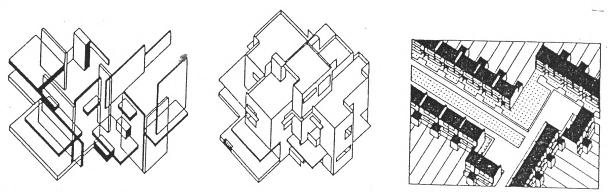 17. Az első két ábra Theo van Doesburg és Cor van Eesteren(De Stijl csoport) lakóépület tanulmánya