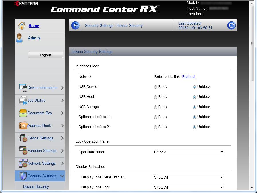 A készülék telepítése és beállítása > Command Center RX A biztonsági beállítások módosítása 1 Jelenítse meg a képernyőt. 1 Indítsa el a webböngészőt.