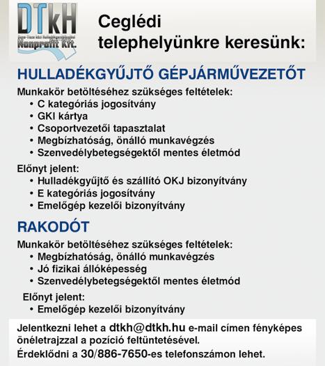 BETANÍTOTT MUNKÁRA, keresünk dolgozókat 2