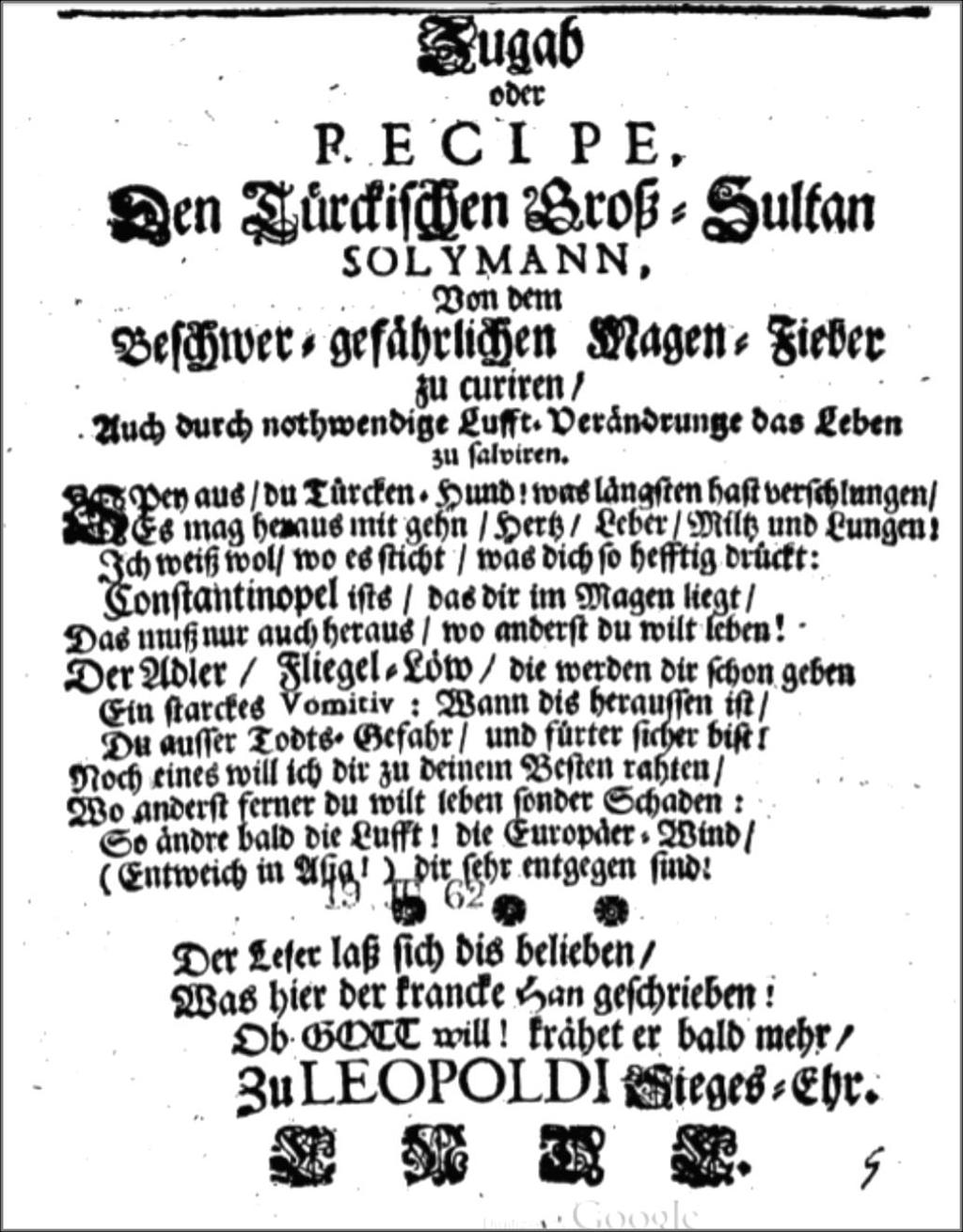 A GYŰJTEMÉNY GYARAPÍTÁSA DIGITÁLIS (INTERNETES) DOKUMENTUMOKKAL Cím Kiadás éve: 1688 Eredeti forrása Leopoldi Waffen-Zwang, und Solymanni Untergang.