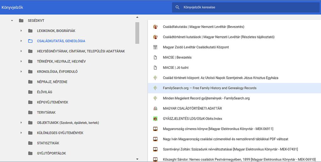 INTERNETES HELYISMERETI SEGÉDKÖNYVTÁR RENDEZETT