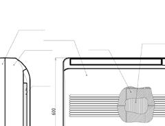 Konzolos készülék Bi-Flow konzolos készülék felfelé és lefelé történő légkifúváshoz Nagy radiális ventilátor a rendkívül csendes üzemhez Infravörös távirányító mellékelve BELTÉRI EGYSÉG MML-