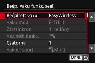 Egyszerű vezeték nélküli vakus fényképezésk Teljesen automatikus fényképezés több külső Speedlite vakuval Több segédvaku egyszerre, egy Speedlite vakuként is villanhat.
