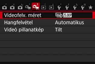 3 A menüfunkciók beállításai AF az exponálógombbal videofelvétel közben Videofelvétel készítése közben az exponálógomb teljes lenyomásával állókép is készíthető.