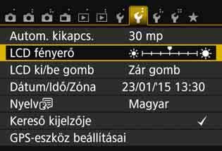 Praktikus funkciók 3 Az LCD-monitor fényerejének beállítása Módosíthatja az LCD-monitor fényerejét a jobb