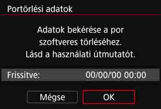oldal) használja a porfoltok automatikus törléséhez. Előkészítés Készítsen elő egy egyszínű fehér tárgyat, például egy papírlapot. Az objektív fókusztávolságát állítsa be 50 mm-re vagy nagyobbra.