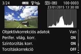 Fehéregyensúly-információk Képstílus adatai