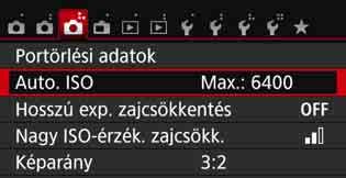 3 Menüműveletek Menübeállítási eljárás 1 2 3 4 5 6 Jelenítse meg a menüképernyőt. A menüképernyő megjelenítéséhez nyomja meg a <M> gombot. Válasszon lapot.