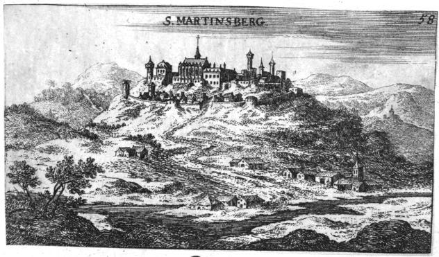 7. ábra: Pannonhalma 1680-ban 25 (Iconismus astorum urbum et regionum Hungariae, 30.