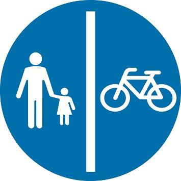 ábra), a gyalogos és a kerékpáros csak az útnak a részére kijelölt részén közlekedhet; 26/d. ábra 26/e. ábra j) Gyalog- és kerékpárút vége (26/f. és 26/g.