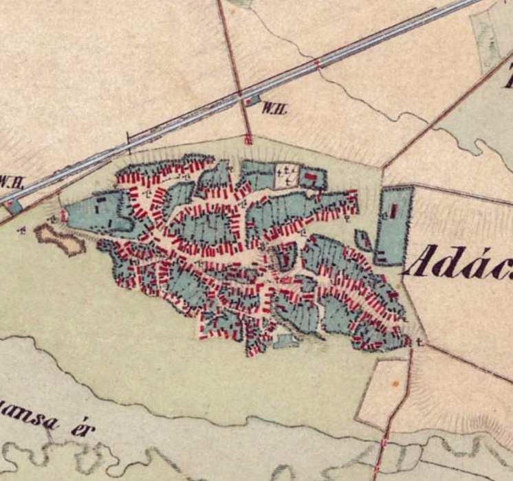 Adács bemutatása 15 Magyarország második katonai felmérése (franciskánus térkép) 1819-1869 között készült. A térképen ábrázolt, valamint a Magyarország geográfiai szótára (Fényes Elek; 1851) c.