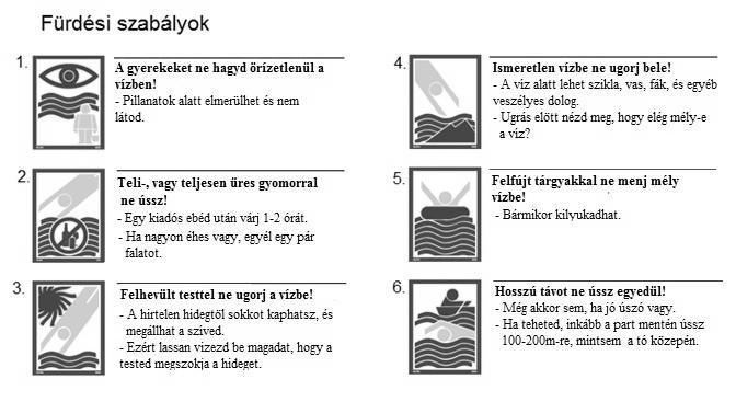 Táborverő Fürdési szabályok Ha az őrssel vagy nagyobb csoporttal mentek fürdeni, kérdezzétek meg, ki tud jól úszni, és ki nem. Akik tudnak úszni, azok használják a páros rendszert.