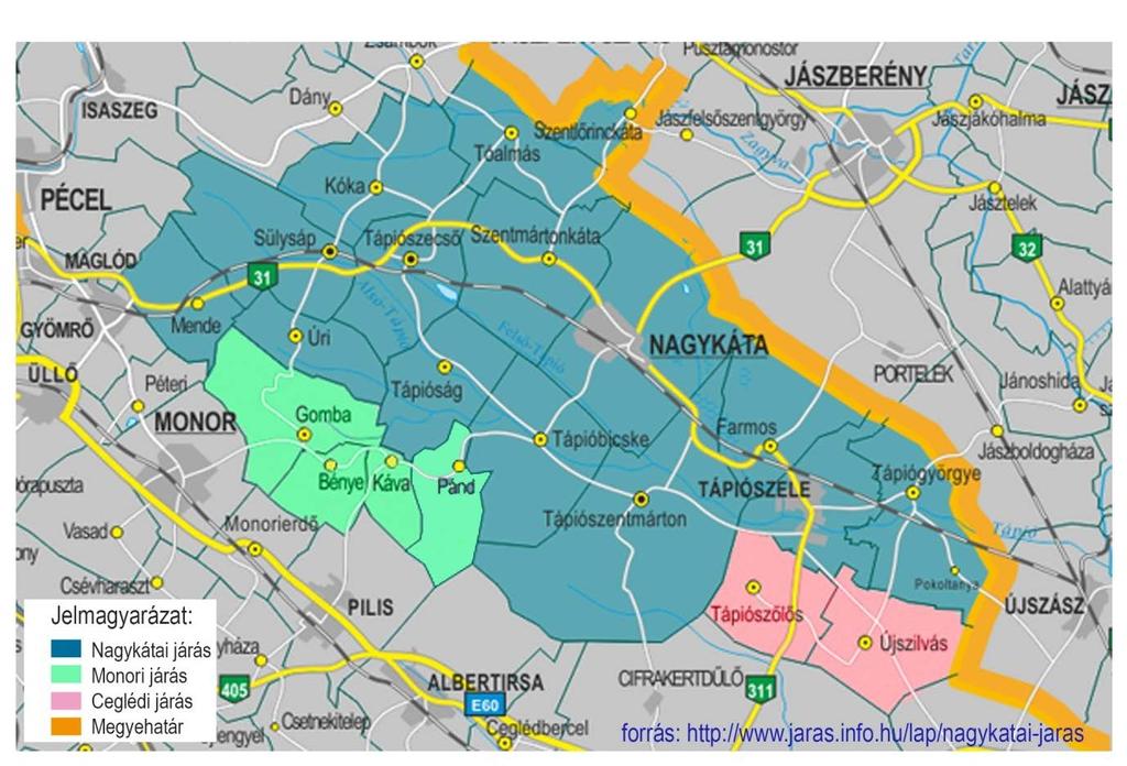 17 A települési határok nyilvánvalóan nem követik a természeti tájak határait, ezért mindegyiket ahhoz a kistájhoz soroltuk be, melyben legnagyobb a területi átfedés.