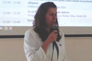 A konferencia levezető elnöke Pisch Zsuzsanna (2. kép), a Hidászokért Egyesület főtitkára volt. Vörös József, a Vasúti Hidak Alapítvány kuratóriumi elnöke (3.