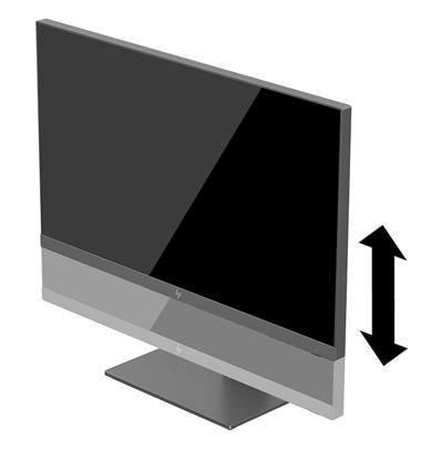 Az adott alkalmazásnak megfelelően forgassa el a monitort fekvő helyzetből álló helyzetbe. a. Állítsa a monitort a legnagyobb magasságra, és döntse hátra, amennyire csak lehet (1).