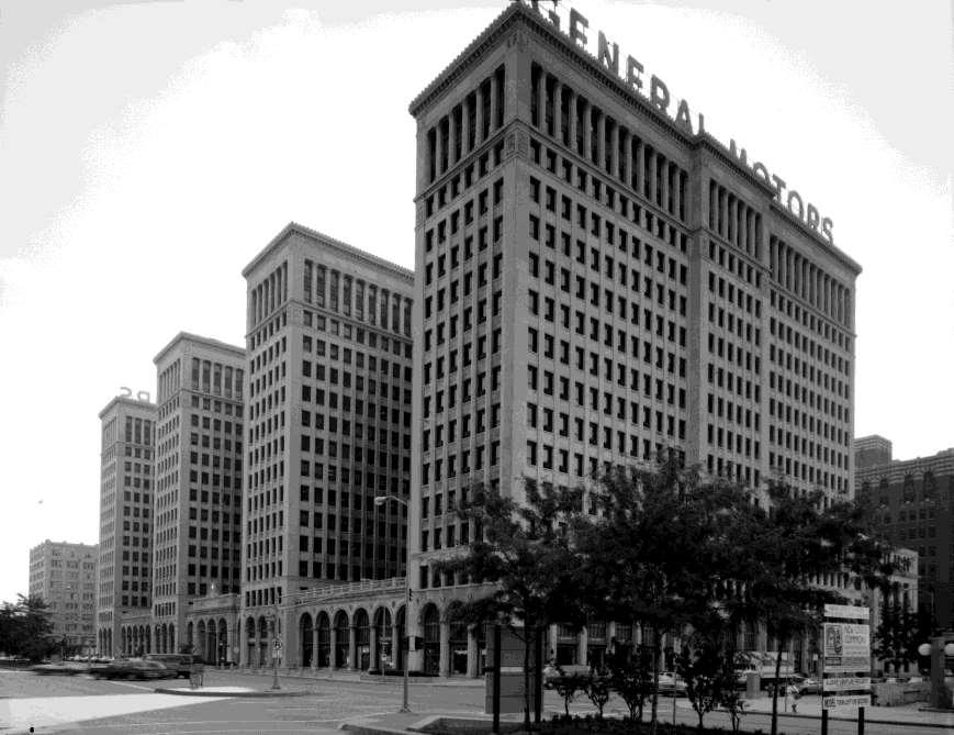 General Motors irodaház, Detroit, (USA) 1919 építésekor a világ legnagyobb irodaháza Albert Kahn