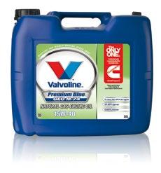 Premium Blue Nturl gázmotoroljok Az egyetlen Cummins áltl jóváhgyott és jánlott márk, Vlvoline Premium Blue.