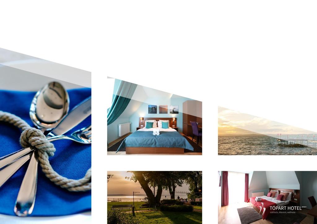 TÓPART HOTEL BEMUTATÁSA: - privát szálloda - szállás 56 fő részére 18 szobában - 1 Standard szoba (2 fő részére) - 4 Classic szoba (2 fő részére) - 4 Superior szoba (2 fő részére) - 9 Családi szoba