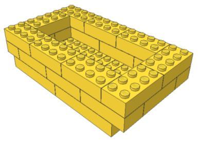 és huszonnégy darab 2x4-es LEGO kockára. 1. lépés 2. lépés 3.