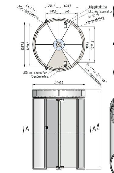 menekülő út Pánikgomb Épületfelügyeleti rendszerbe kapcsolás Terelő korlátok