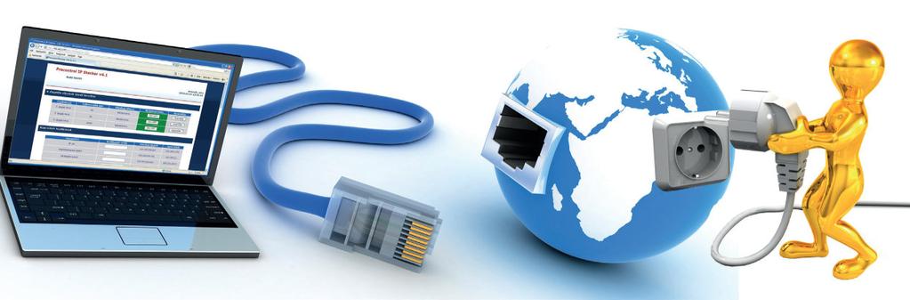 IP Stecker IPStecker internetről kapcsolható dugaljzat Épületgépészeti (HVAC) rendszerek Wellnee Control System Az IPStecker Ethernetre csatlakoztatható, így akár az Internet nyújtotta korlátlan