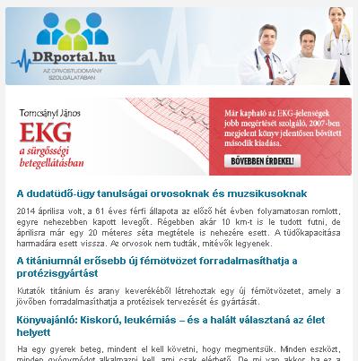 200 regisztrált Átlagosan 20-25% megnyitás Heti