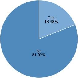 Igen, 18.98% Nem, 81.02% 7. ábra: Ön magánvállalkozó?