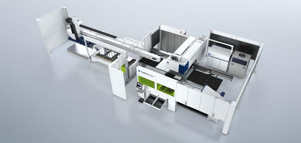TruMatic 6000 fiber Termelékeny vékonylemezes berendezés. Optimális hozzáférhetőség a berendezéshez és automatizálási komponensekhez. TruMatic 6000 fiber: Milyen előnyöket nyújt Önnek?