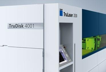 Termelékeny vágás a TruDisk diszklézerrel A 2000 sorozat a kompakt gépek előnyeit kombinálja a nagyobb géposztályok teljesítményével: a TruDisk diszklézerrel hosszú távon nagy termelékenységgel és