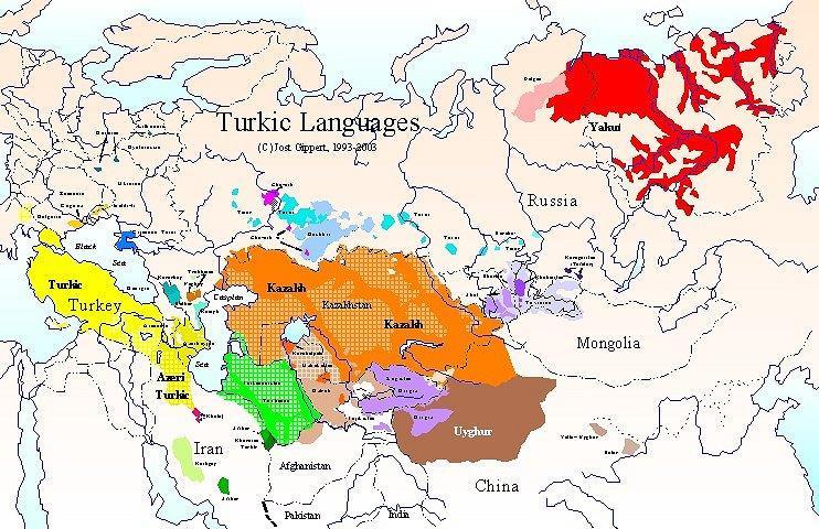 A török nyelvek (forrás: