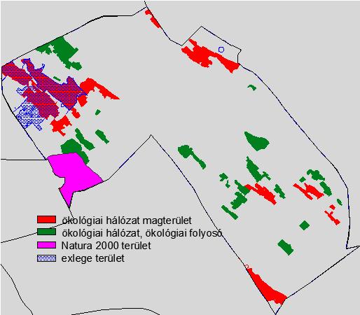 4 Eltérő karakterű településrészek BEÉPÍTÉSRE NEM SZÁNT TERÜLETEK Kerekegyháza nagy mezőgazdasági művelésű külterülettel rendelkezik, de erdőterületekben sem szegény.