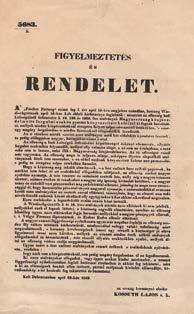 Mérete: 410 x 250 mm. Gusztáv Hadik, Colonel. Proclamation. 80 000,- 26. Figyelmeztetés és rendelet.