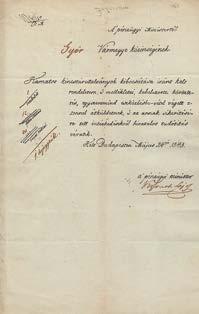 Lajos Kossuth, Governor. Proclamation. 20 000,- 27. Kossuth Lajos (1802-1894) pénzügyminiszter saját kezű aláírásával ellátott, kőnyomatos rendelet Győr vármegyének címezve.