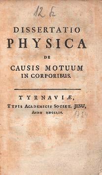 Központi Antikvárium 17 32. (Kéri Ferenc Borgia): Dissertatio physica de motu corporum Tyrnaviae, 1753. Typis Academicis S. J. (2)+182p.+2 kihajt. t.